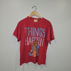 Vintage 80s Tee 1987 Red Graphic T-Shirt